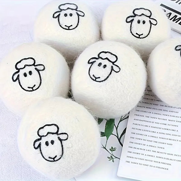 Wool Dryer Balls โ Reusable Natural Fabric Softener (3/6 Pack)