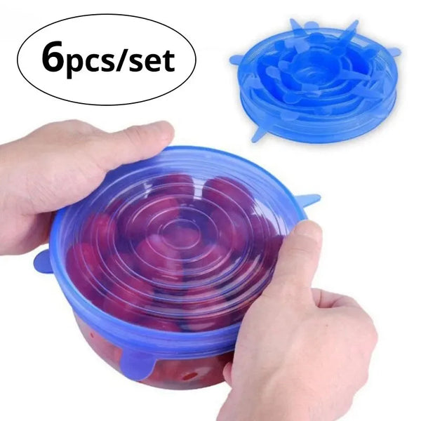 Silicone Stretch Lids — Reusable Bowl Covers (6/10 Pack)