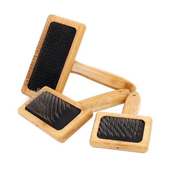 Bamboo Pet Grooming Brush — Shedding & Deshedding
